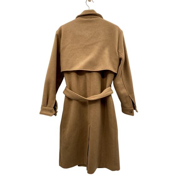 Abercrombie & Fitch Camel wool blend trench Coat - Picture 4 of 6